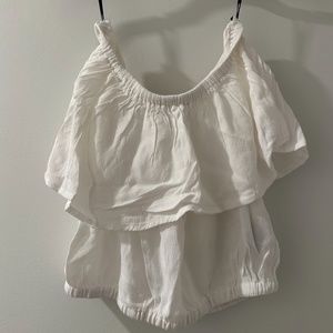 Forever 21 White off the shoulder crop top
